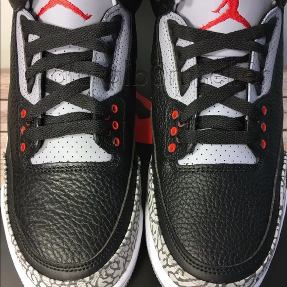 Nike Air Jordan Retro 3 III OG Black Cement Sz 10 - Picture 4 of 8